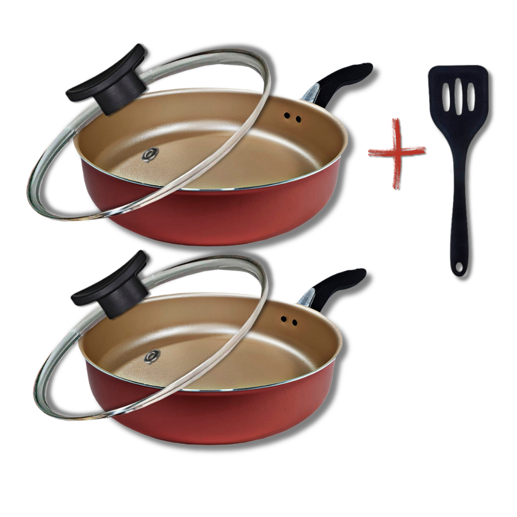 Kit 3 Peças - 2 Frigideiras Antiaderentes...