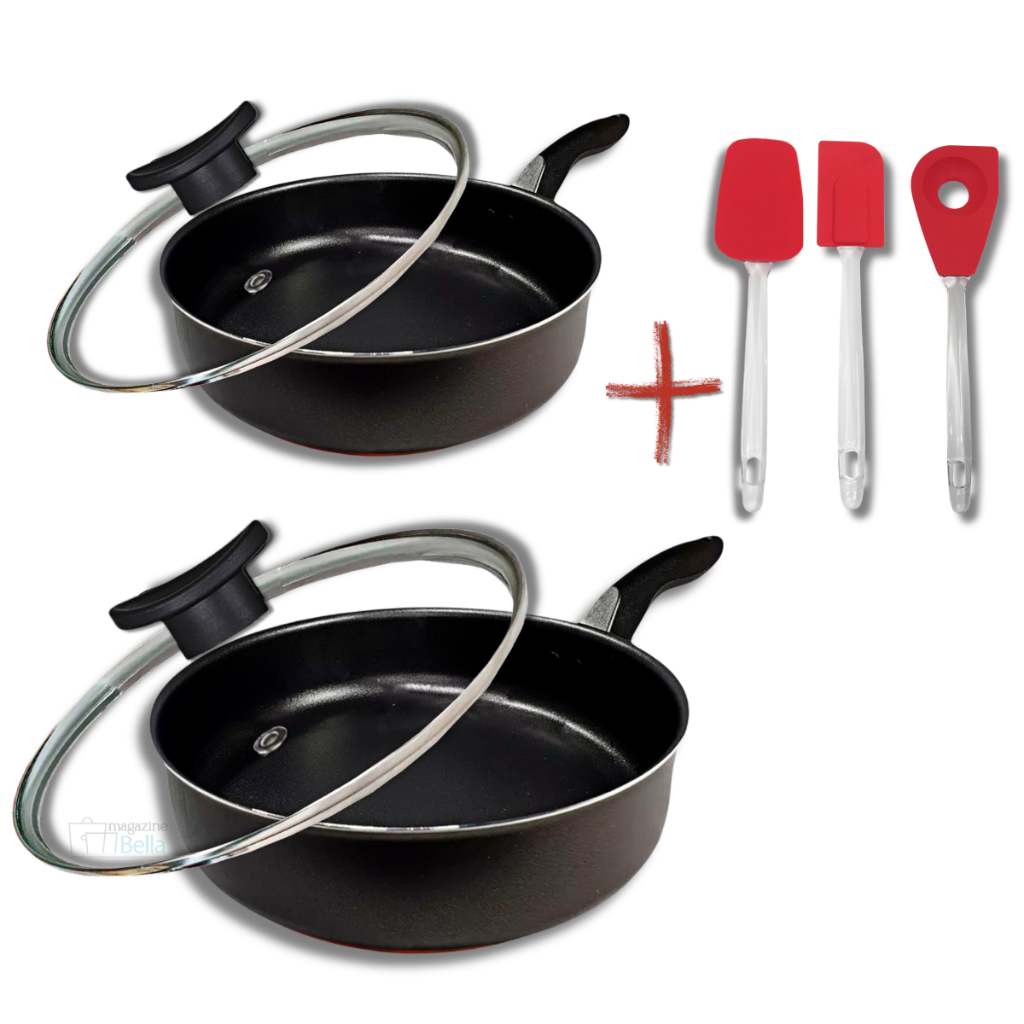 Kit 5 Peças - 2 Frigideiras Antiaderente ...