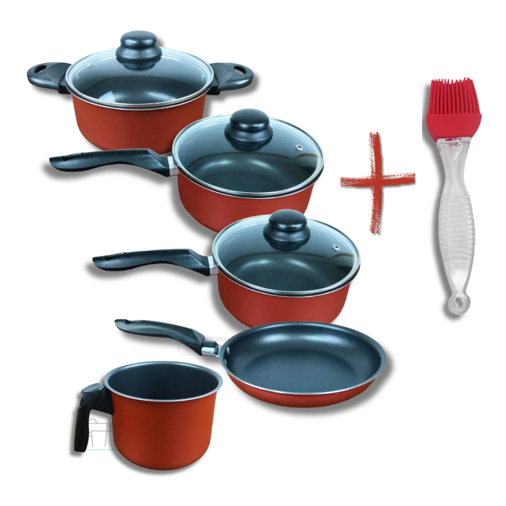 Conjunto de Panelas Antiaderente 6 Peças ...