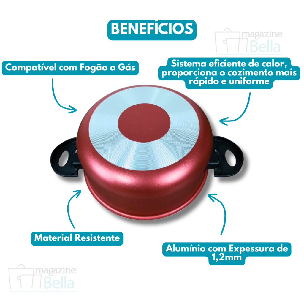 Conjunto de Panelas Antiaderente 6 Peças ...